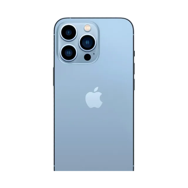 Apple iPhone 13 Pro in Sierra Blue, back with the triple camera