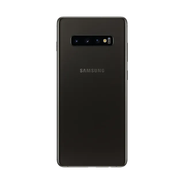 Samsung Galaxy S10+ in Prism Black, back with the triple camera