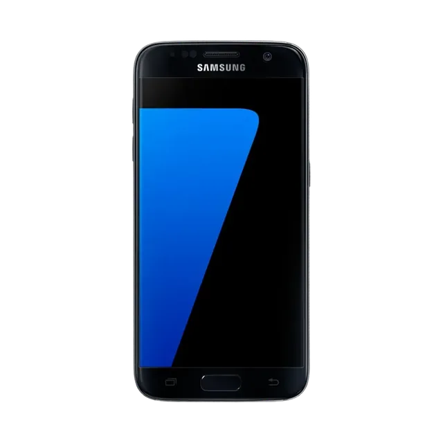 Samsung Galaxy S7 edge in Black Onyx, front, curved edge display