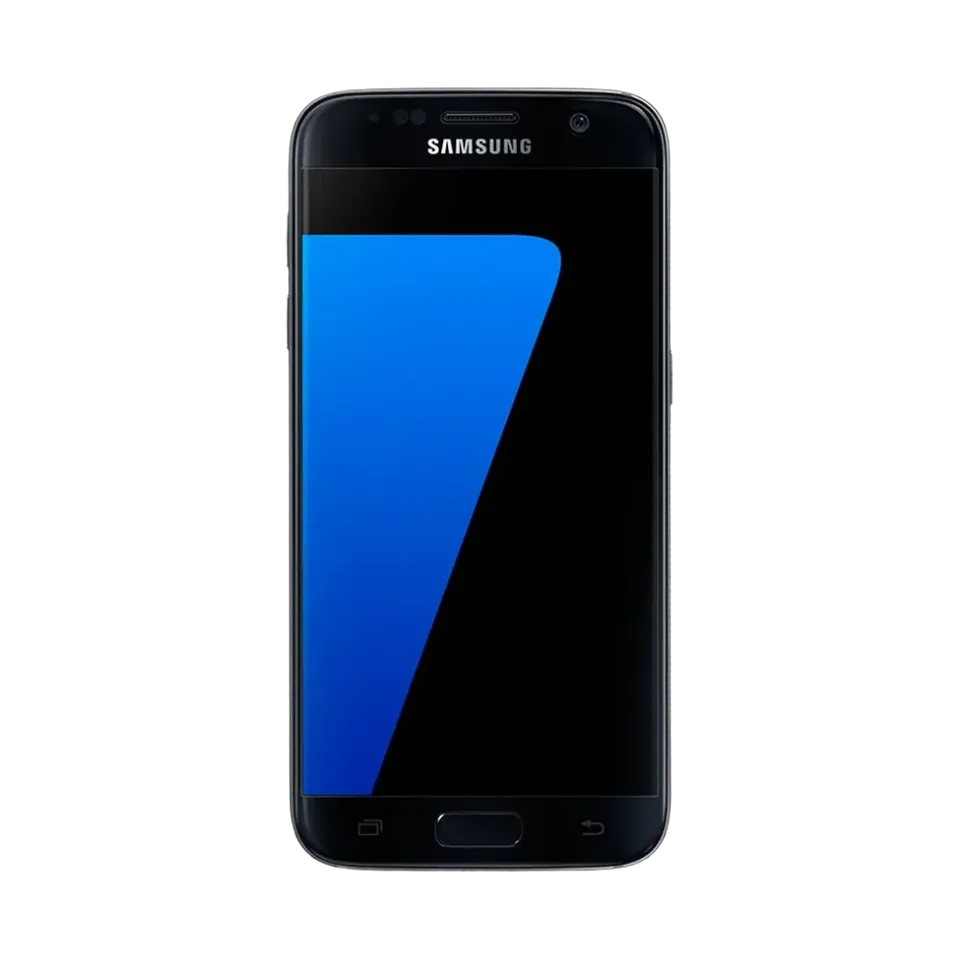 Samsung Galaxy S7 edge in Black Onyx, front, curved edge display