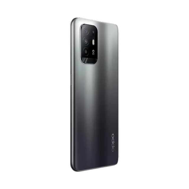 OPPO F19 Pro+ 5G in Space Silver, back with the quad camera