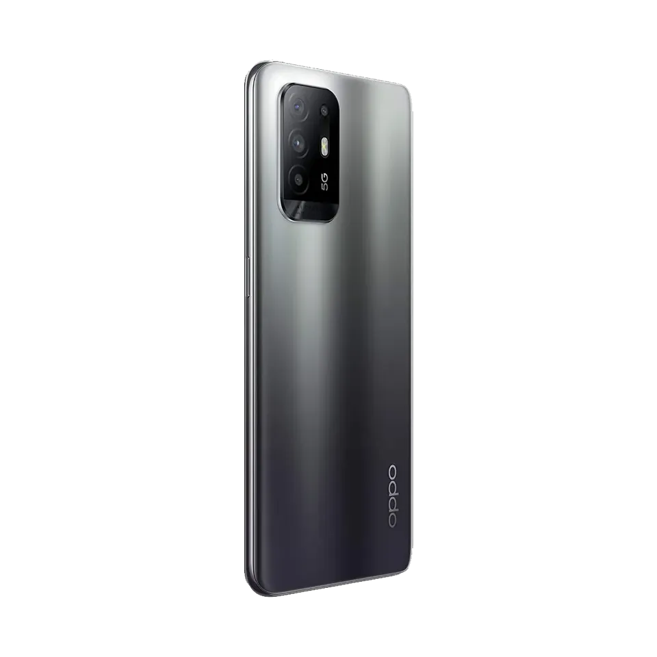 OPPO F19 Pro+ 5G in Space Silver, back with the quad camera