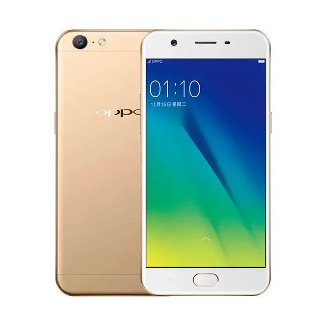 OPPO A57 in Gold, back and front