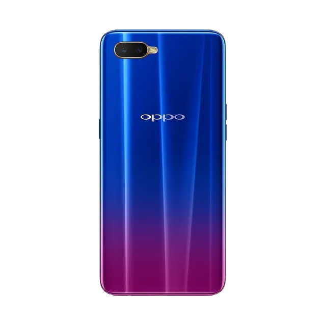 OPPO A18 in Glowing Blue, back, Glowing Blue