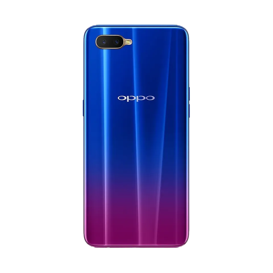 OPPO A18 in Glowing Blue, back, Glowing Blue