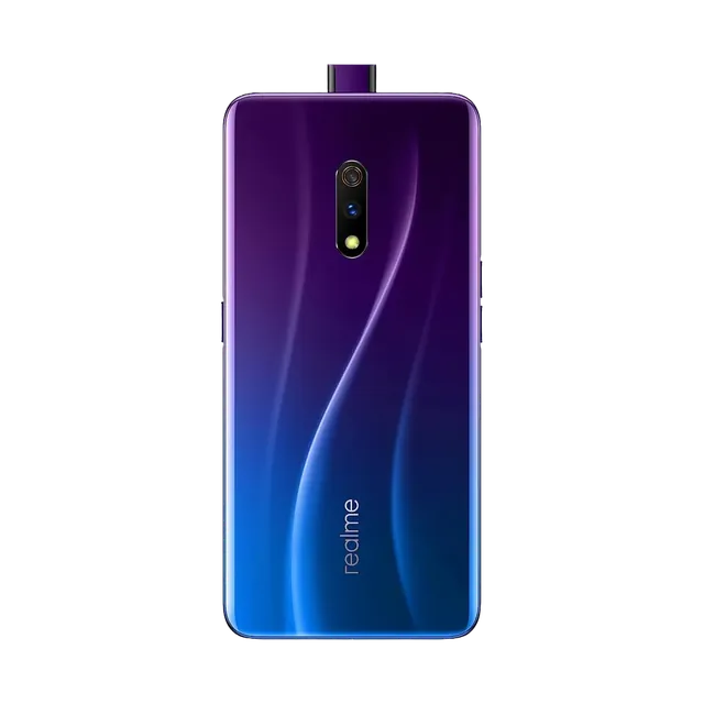 realme X in Punk Blue, back, Punk Blue