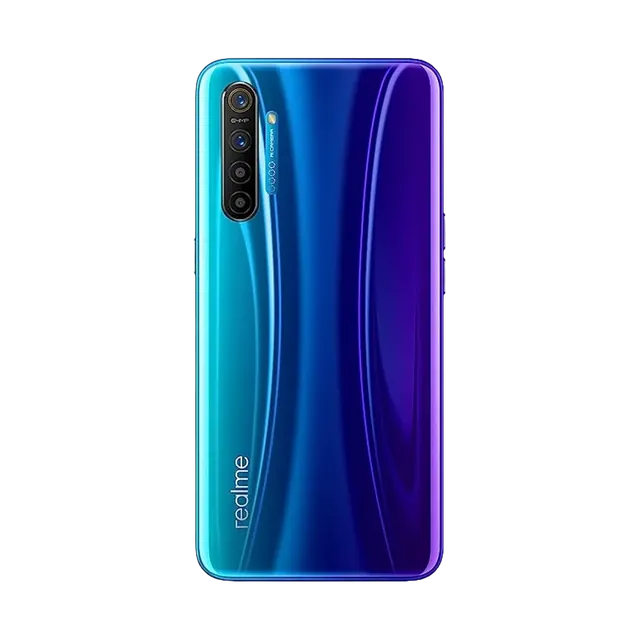 realme XT in Pearl Blue, back with the quad camera
