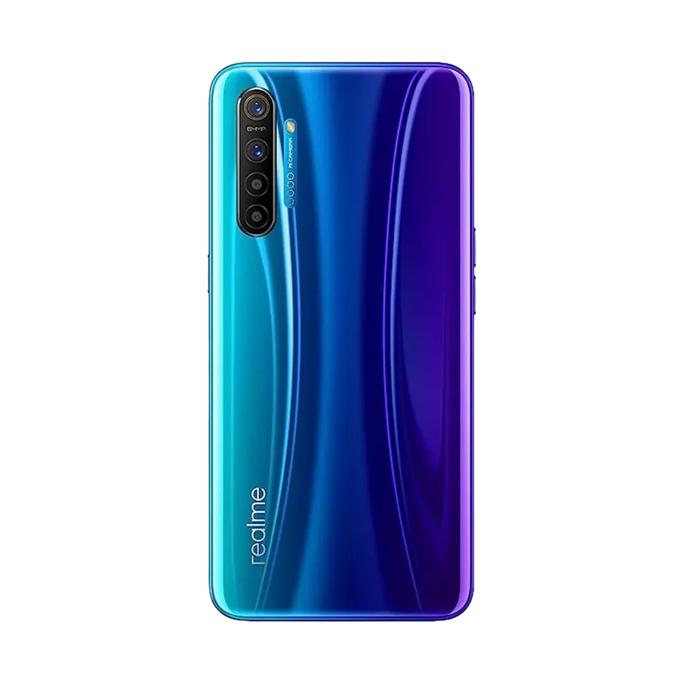 realme XT in Pearl Blue, back with the quad camera