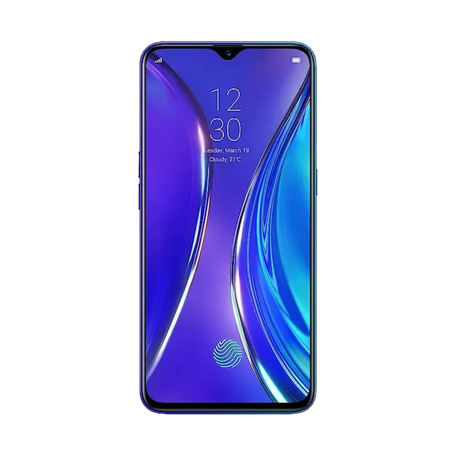 realme XT in Pearl Blue, front