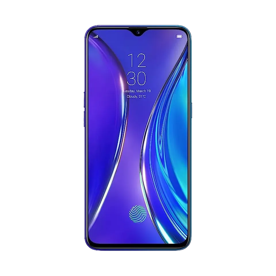 realme XT in Pearl Blue, front