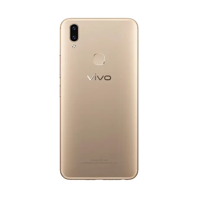 vivo V9 in Champagne Gold, back, Champagne Gold