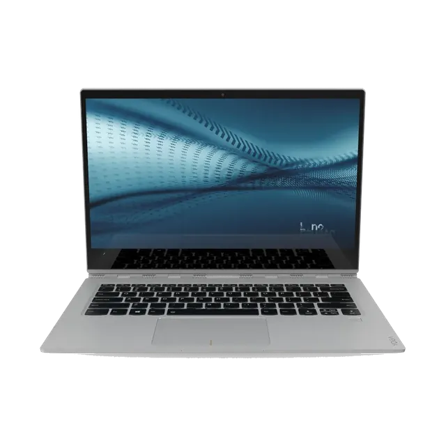 Lenovo Yoga 7i 2-in-1 in Arctic Grey, open, front view