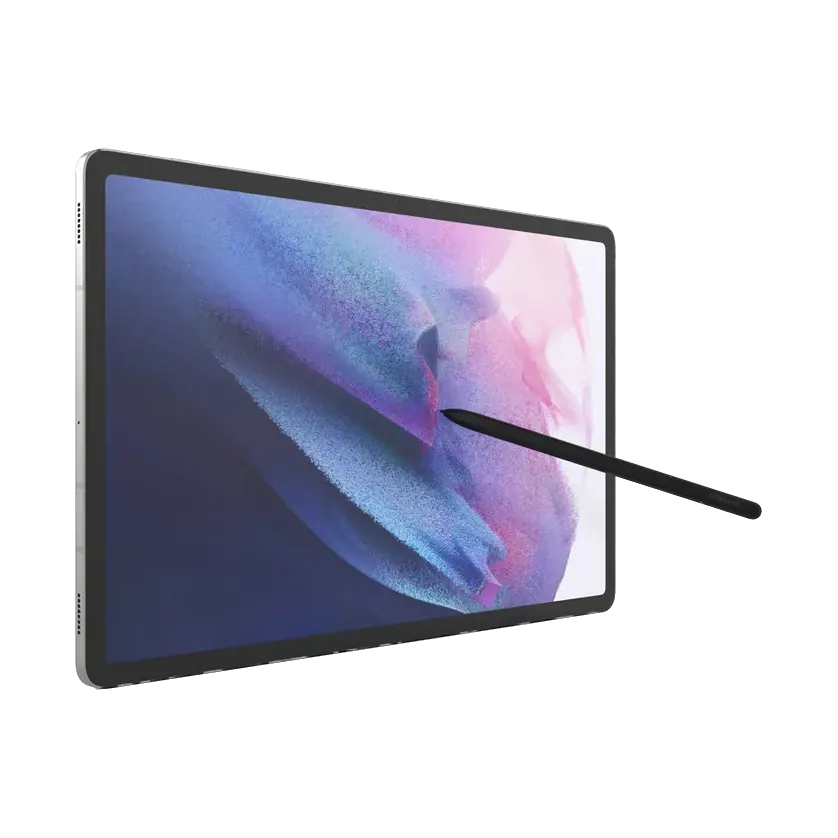 Samsung Galaxy Tab S10+ with S Pen, front, angled from the other side