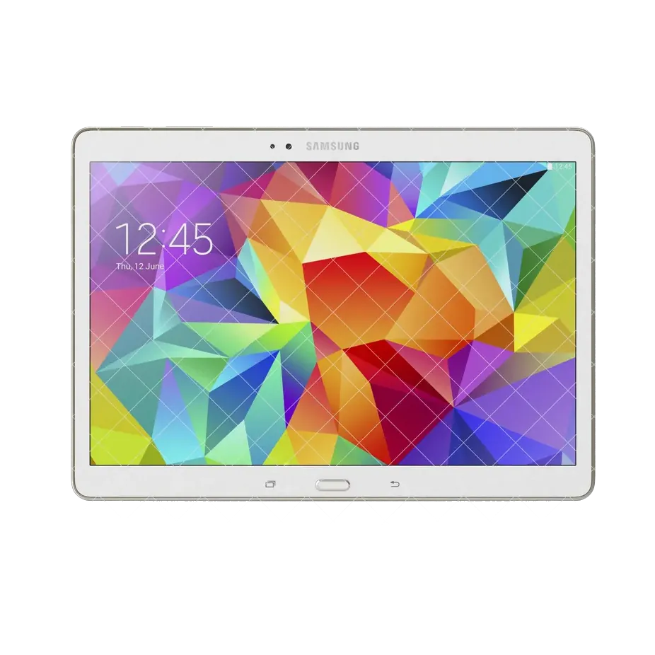 Samsung Galaxy Tab A 10.1 in White, front, display on