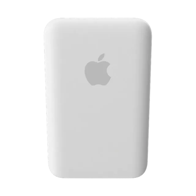 Apple MagSafe Battery Pack, back with the Apple logo