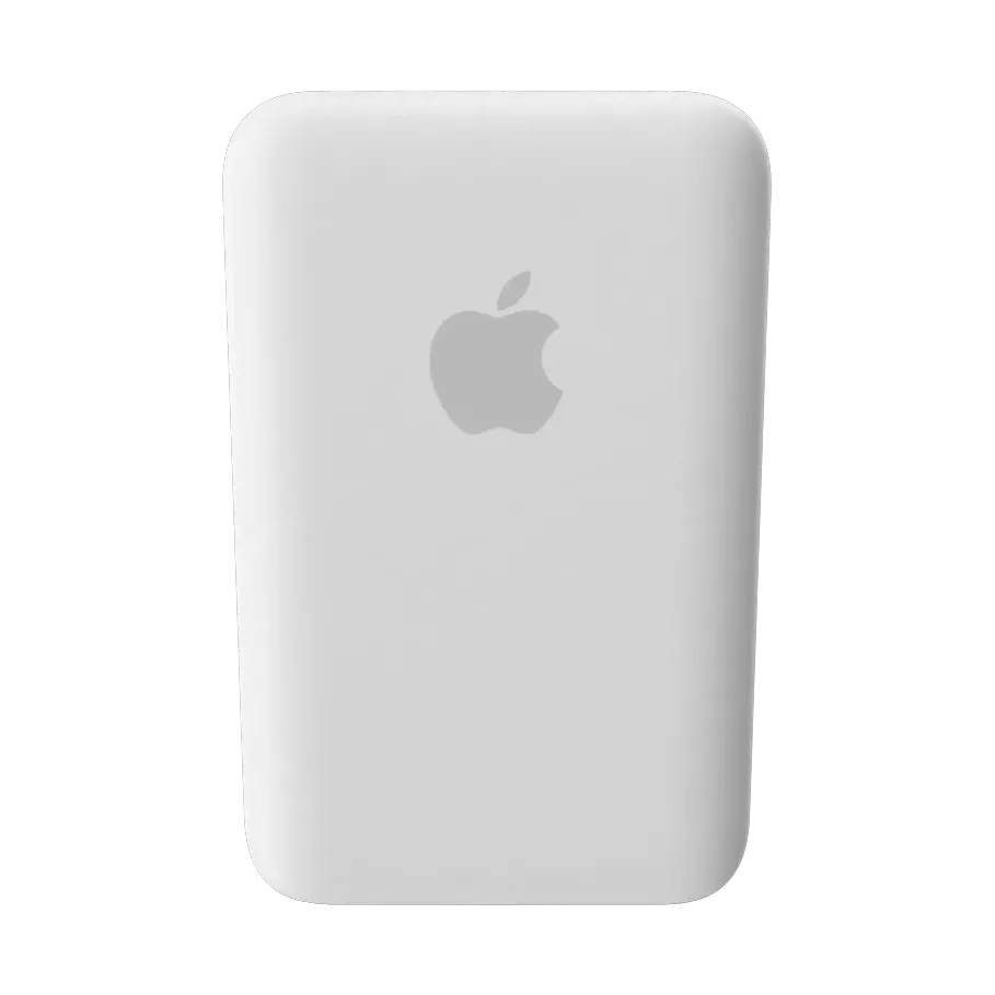 Apple MagSafe Battery Pack, back with the Apple logo