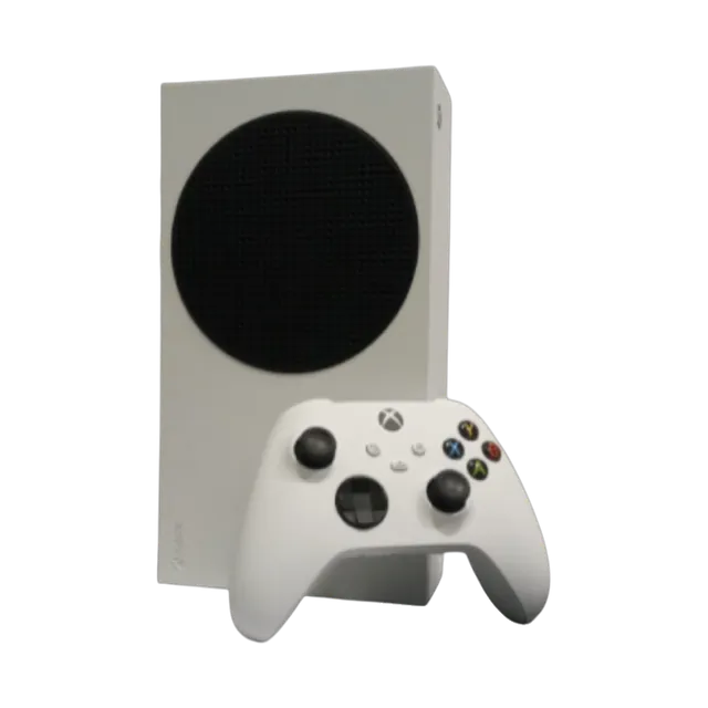 White Xbox Series S console with a white wireless controller