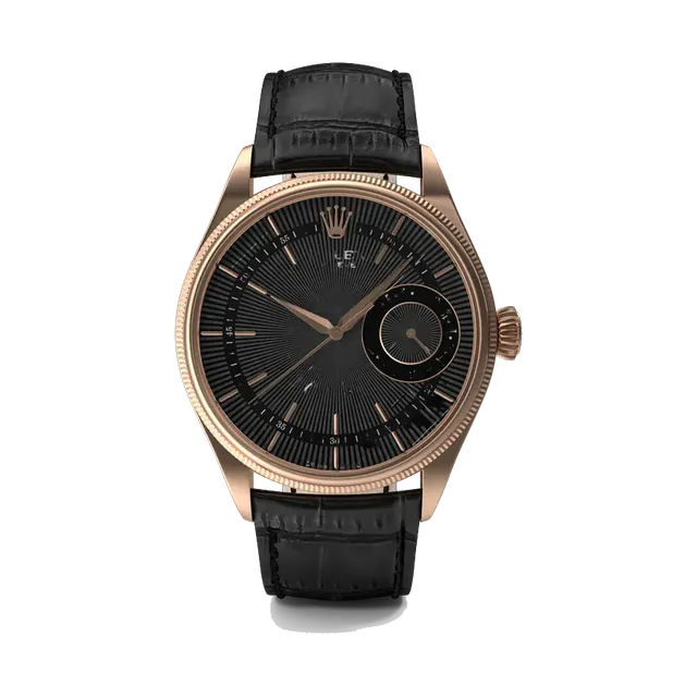 Rolex Cellini Date in Everose gold with black dial, dial