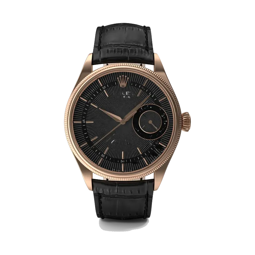 Rolex Cellini Date in Everose gold with black dial, dial