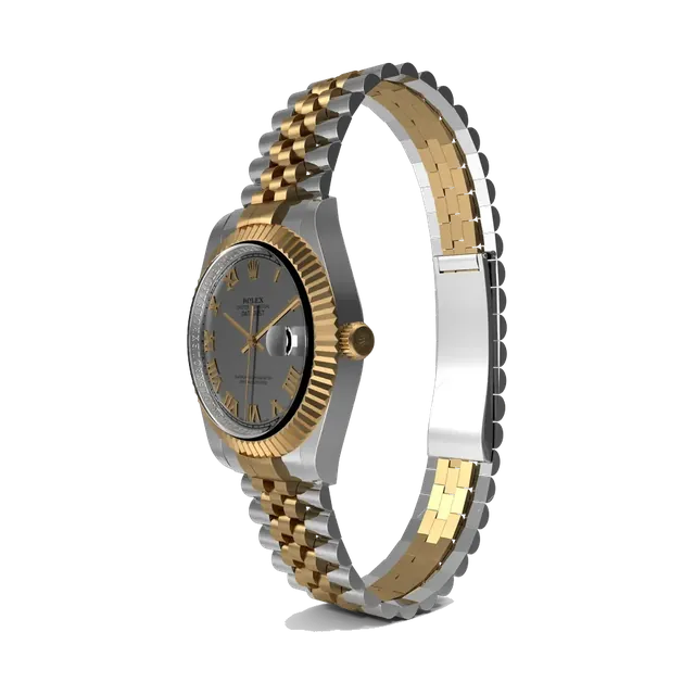 Rolex Datejust 41 two-tone with Jubilee bracelet, angled bracelet view