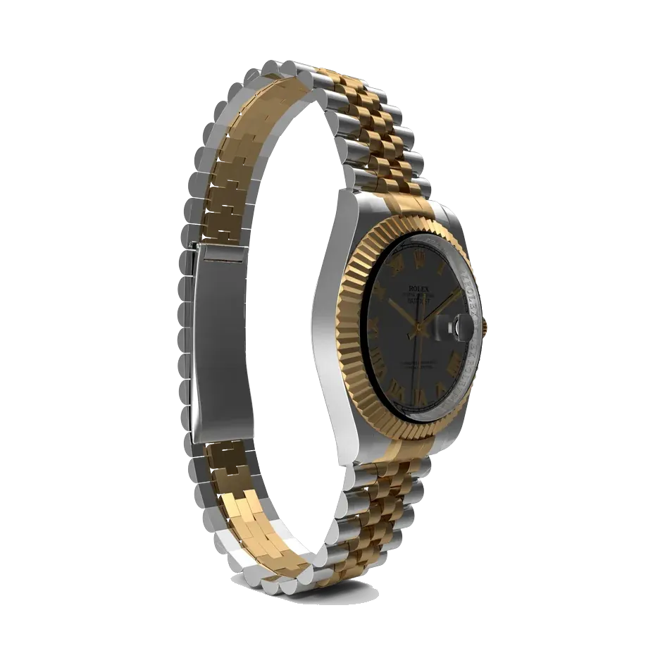 Rolex Datejust 36 two-tone with Jubilee bracelet, case profile