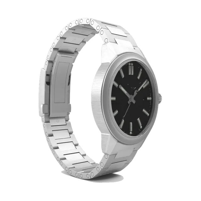 IWC Ingenieur Automatic in steel with black dial, bracelet profile