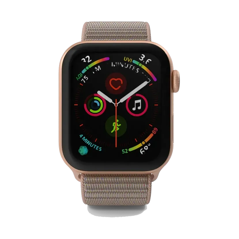 Apple Watch SE 3 in Starlight aluminium with Sport Loop, front