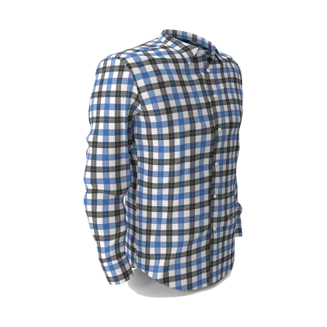 Town Team gingham Oxford shirt in blue and black, side