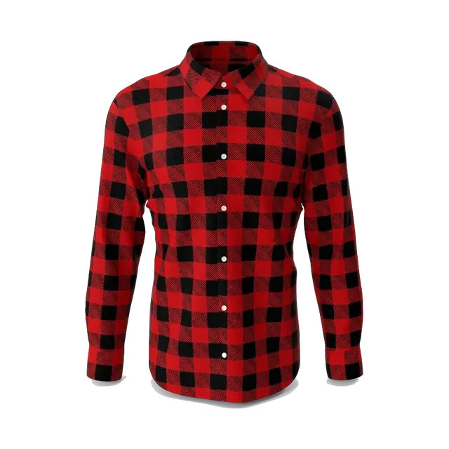 DeFacto red and black flannel check shirt, front