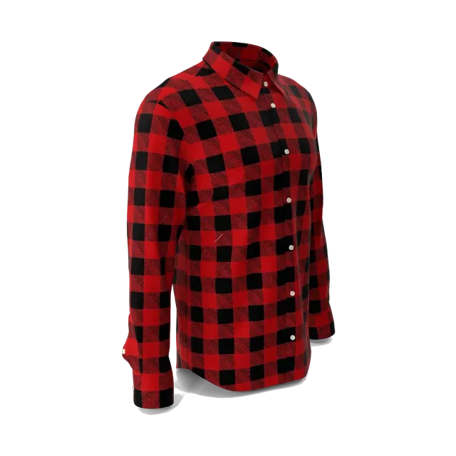DeFacto red and black flannel check shirt, side