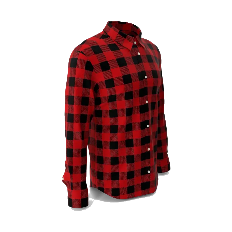 DeFacto red and black flannel check shirt, side