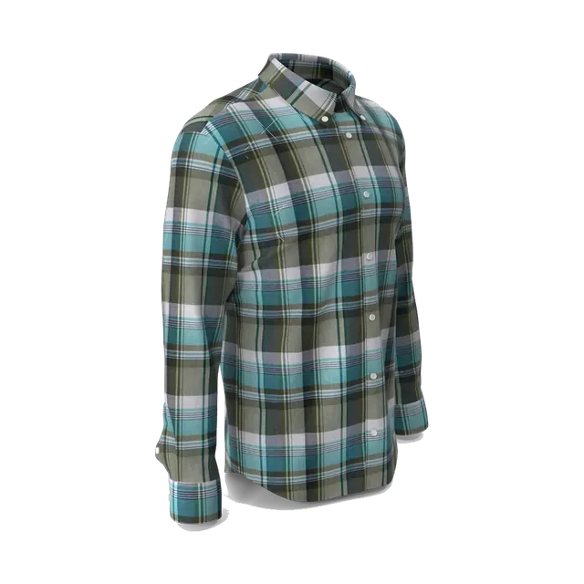 LC Waikiki green and blue check shirt, side