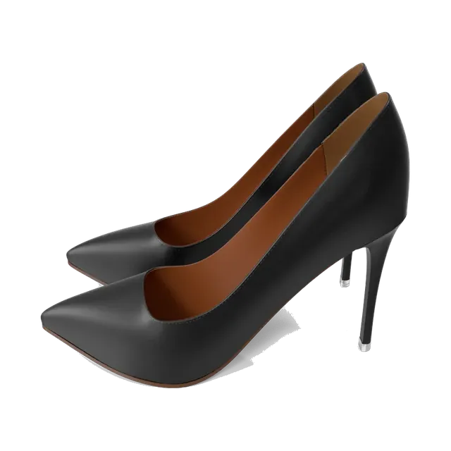 Charles & Keith black pointed-toe stiletto pumps, side
