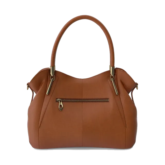 ALDO cognac leather hobo bag, front