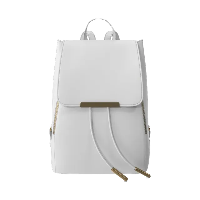 DeFacto white faux-leather mini backpack, front