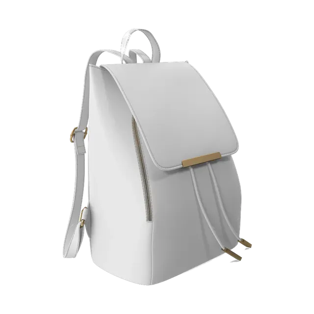 DeFacto white faux-leather mini backpack, side view