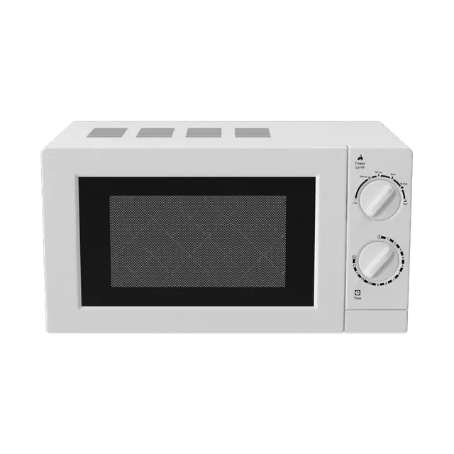 Tornado 25-litre solo microwave in white, front view