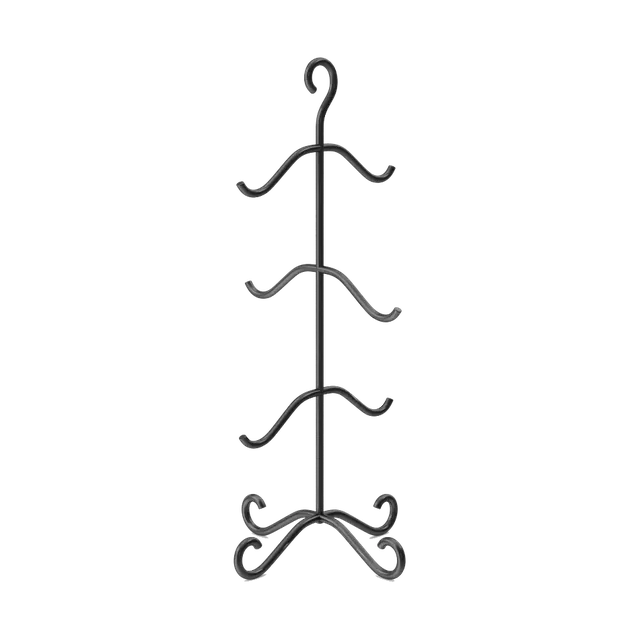 Black metal mug tree stand, stand only