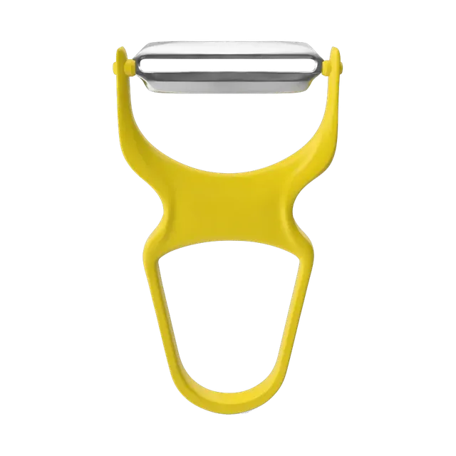 Yellow Y-shaped vegetable peeler