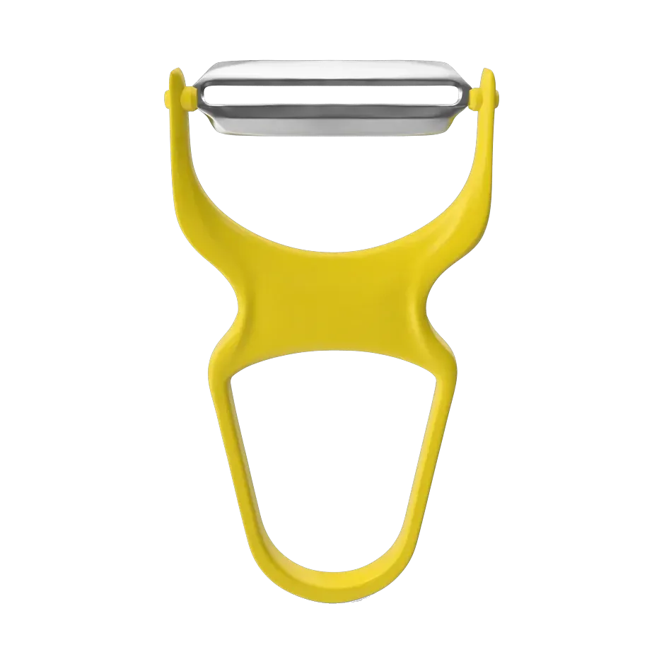 Yellow Y-shaped vegetable peeler