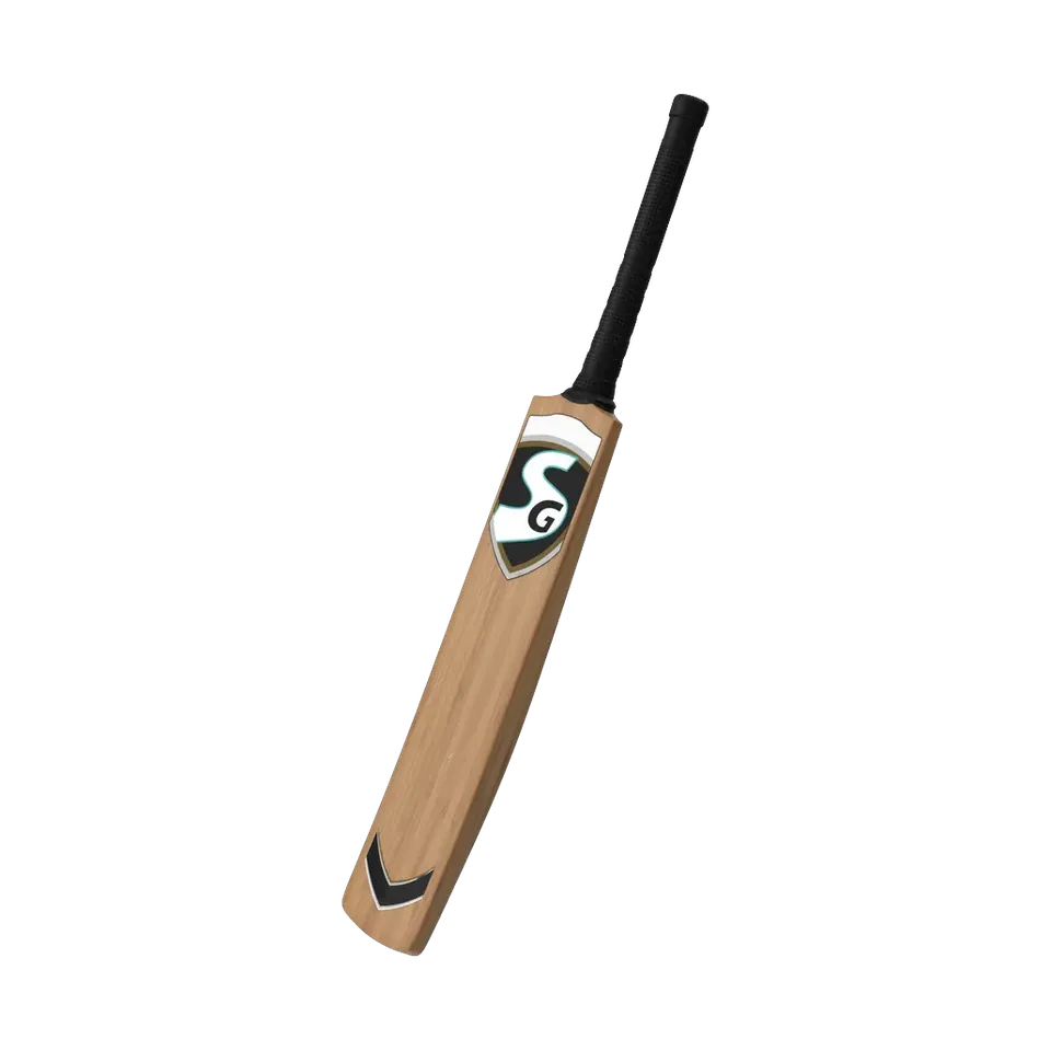 SG Kashmir willow cricket bat with a black grip