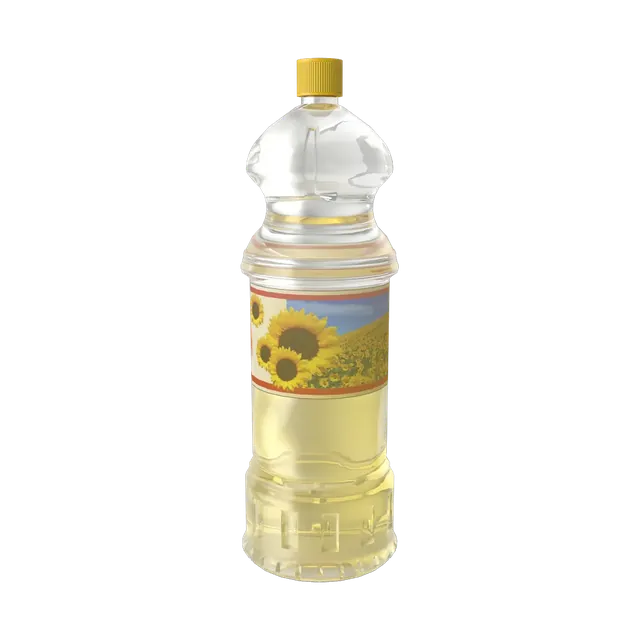 Crystal sunflower oil bottle