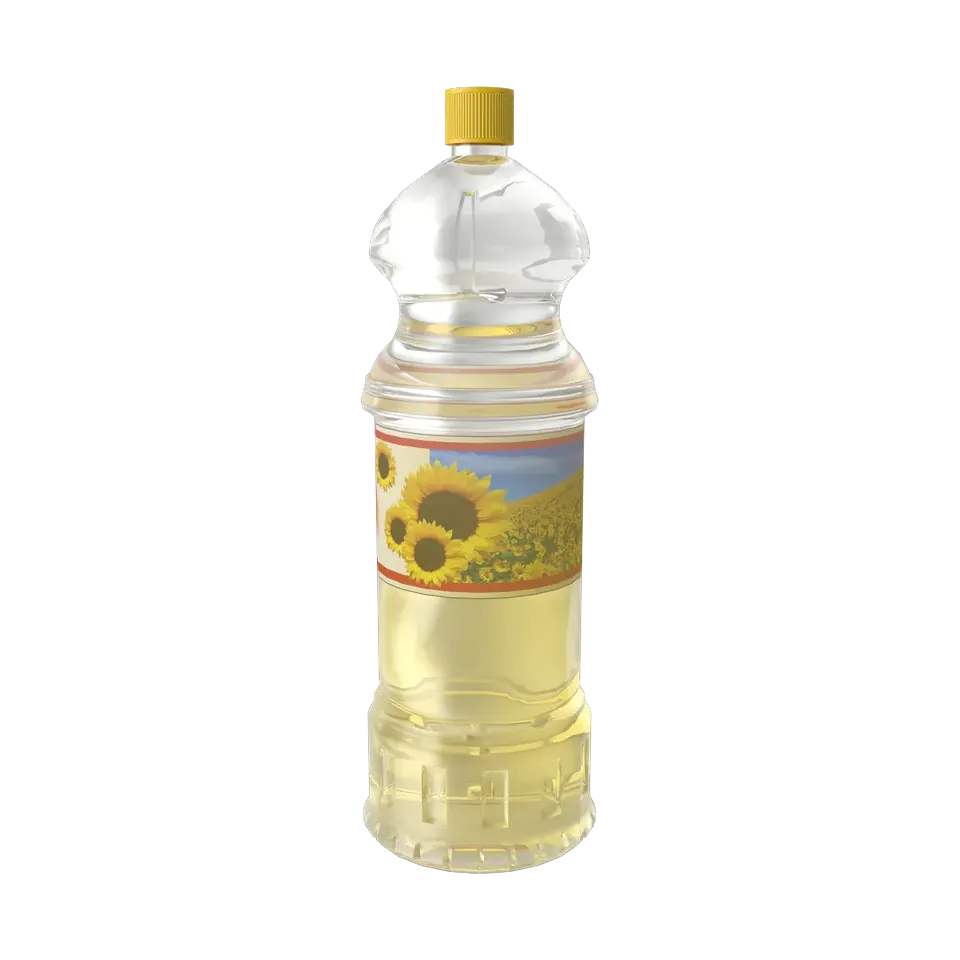 Crystal sunflower oil bottle