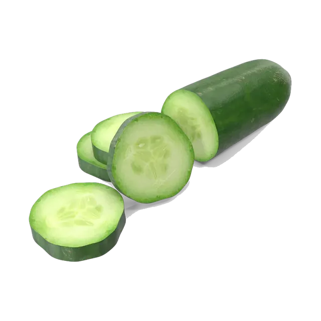 Fresh cucumbers, whole and sliced