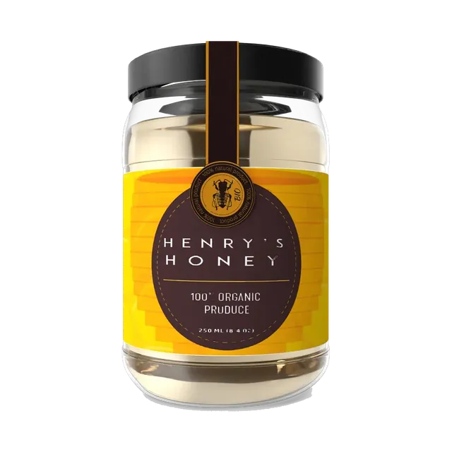Henry's organic honey jar