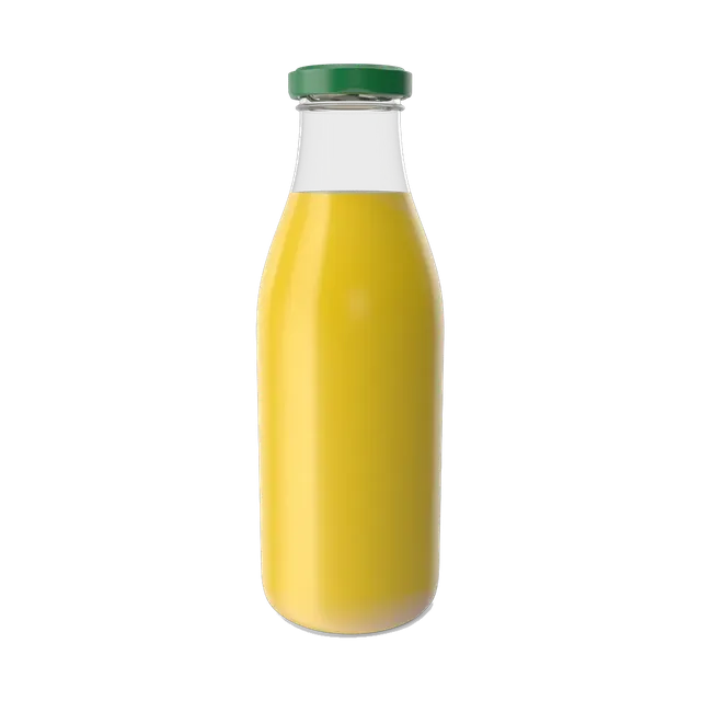 Bottle of fresh orange juice