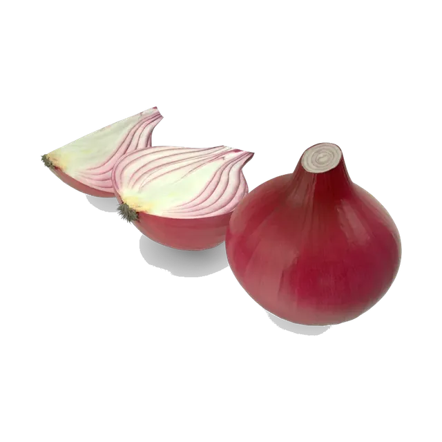 Red onions, whole and sliced